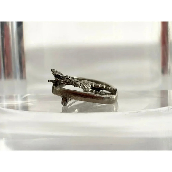 Vintage Silver Tone Zebra Shaped Retro Animal Brooch | Pin - Picture 10 of 10